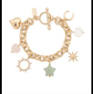 Luna Norte Gold Tone Celestial Charm Bracelet